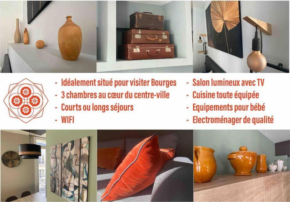 Apartamento Les Quatre Piliers - 1 Min Palais Jacques Coeur Bourges Exterior foto